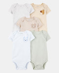 Set de 5 rompers animalitos de la selva Carter's