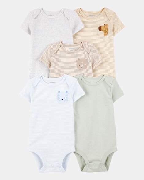 Set de 5 rompers animalitos de la selva Carter's