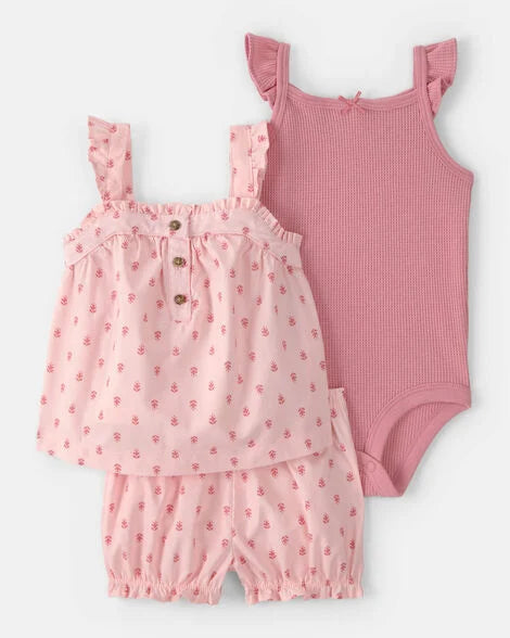 Conjunto de 3 piezas Rosa Carter's 🌸