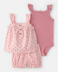 Conjunto de 3 piezas Rosa Carter's 🌸