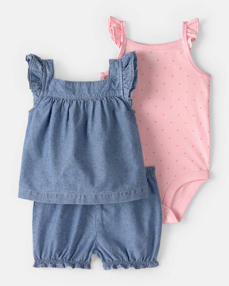 Set de 3 piezas Chambray Carter's 🌸