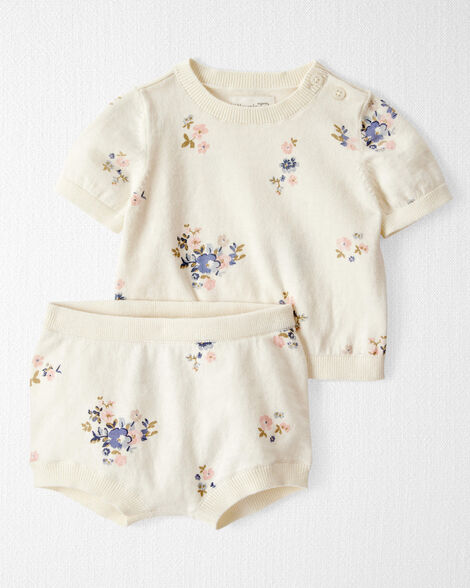 Conjunto algodón organico Floral Carter's 🌸
