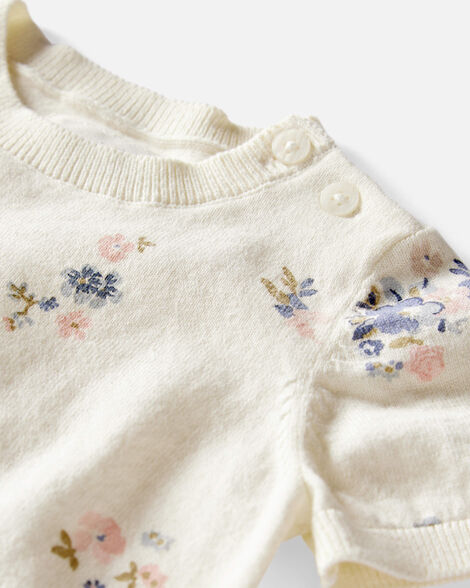 Conjunto algodón organico Floral Carter's 🌸