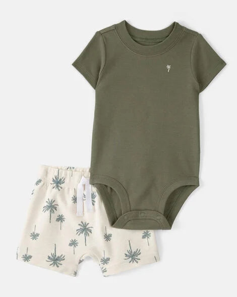 Conjunto de 3 piezas Olivo Beach Carter's🏝️