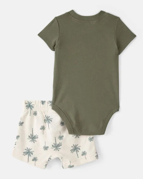 Conjunto de 3 piezas Olivo Beach Carter's🏝️
