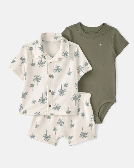 Conjunto de 3 piezas Olivo Beach Carter's🏝️