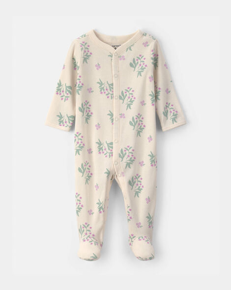Enterizo de Recién Nacido Floral broches Carter's 🌸