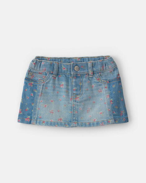 Falda de mezclilla flores Oshkosh 🌸