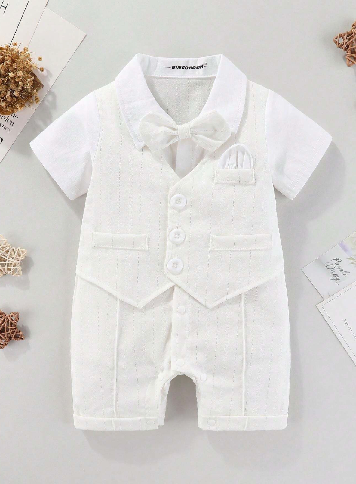 Romper de bautizo Noah☁️