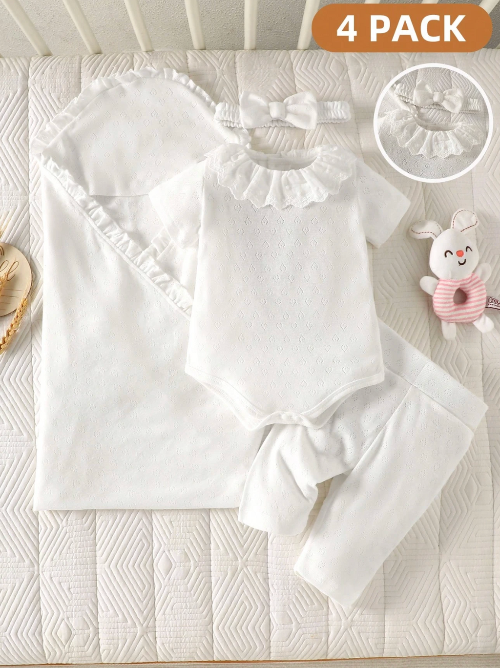Set de 4 piezas Bienvenida Blanco ☁️