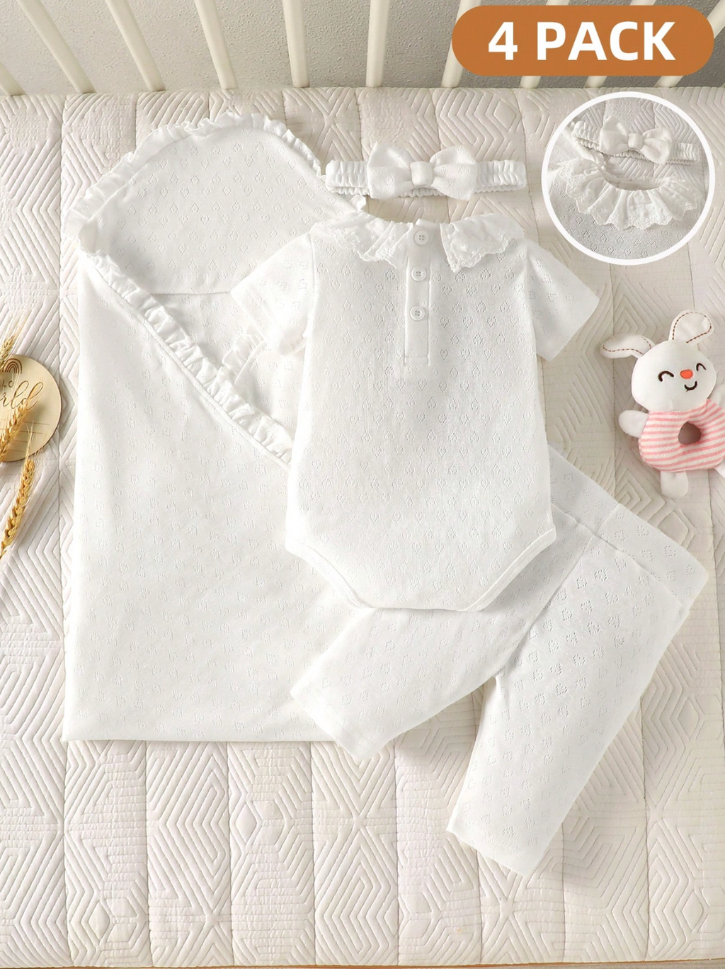 Set de 4 piezas Bienvenida Blanco ☁️