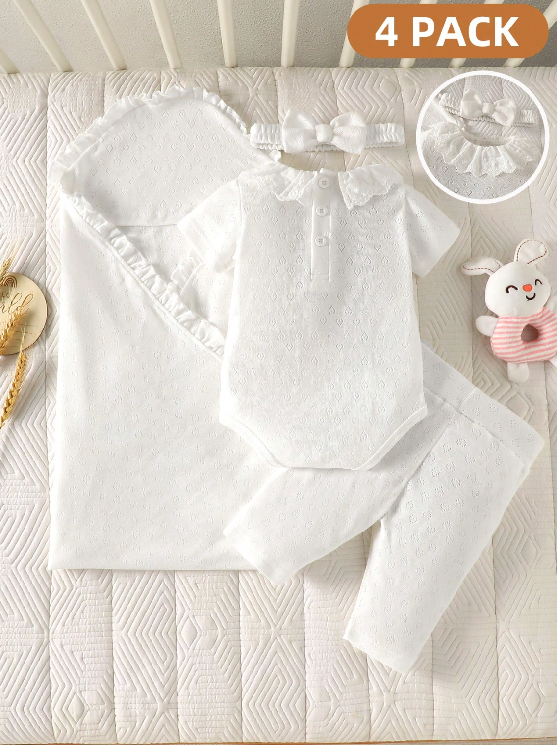 Set de 4 piezas Bienvenida Blanco ☁️