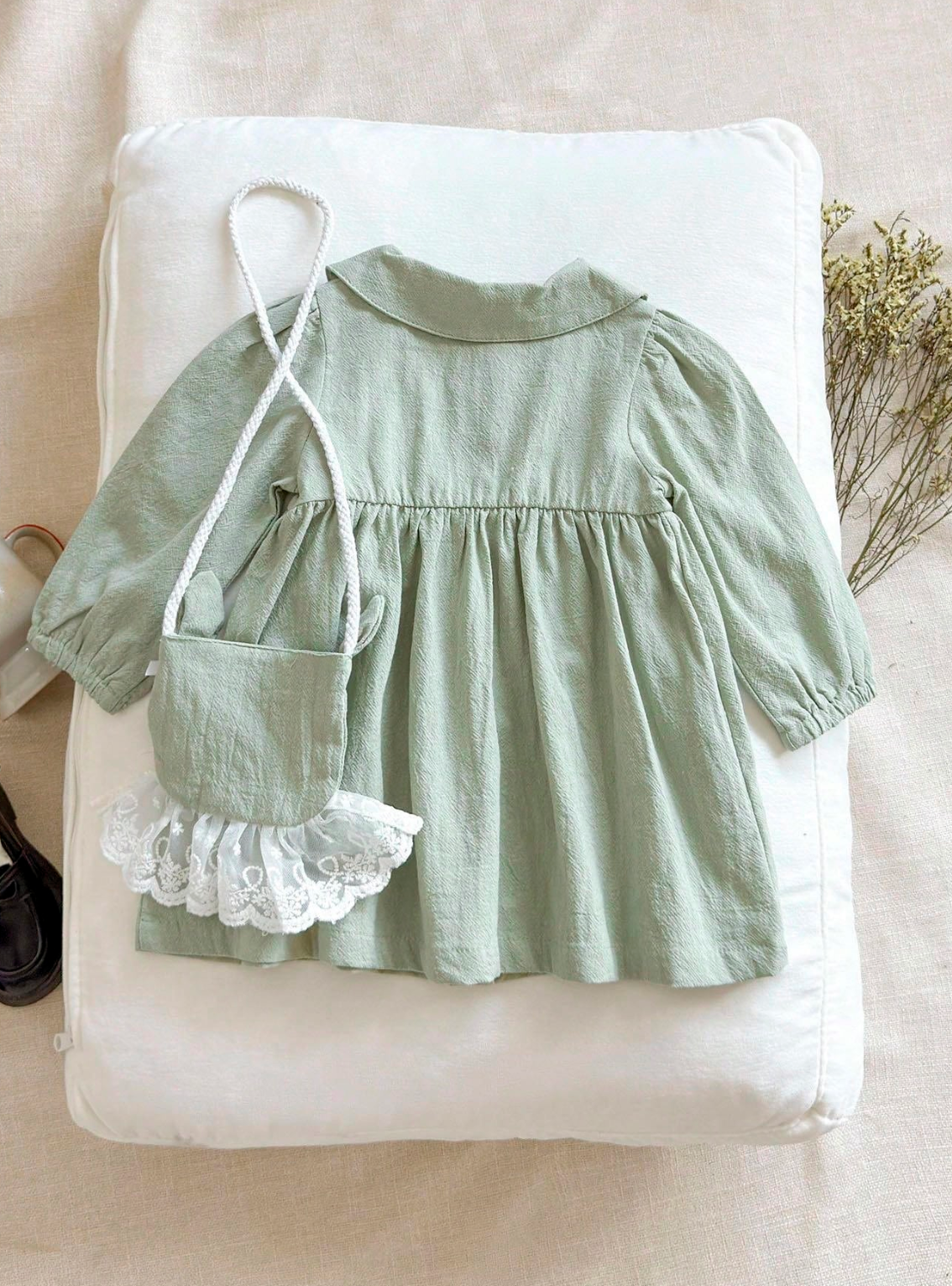 Set de Vestido y Bolsito Bunny Bloom 🌸💚