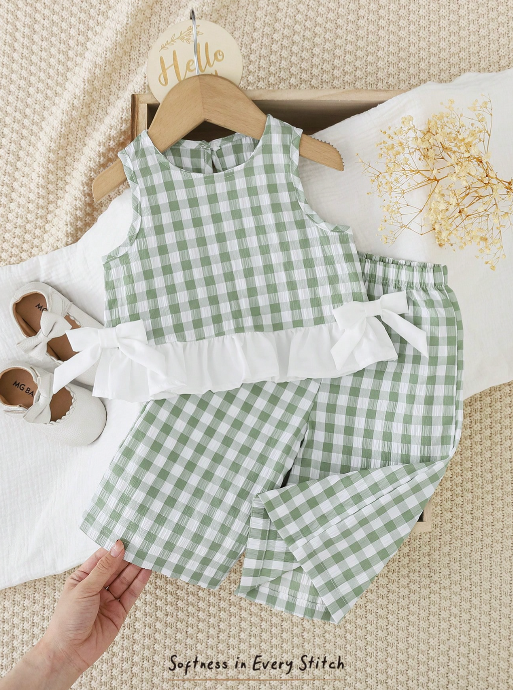 Conjunto Menta Vichy 🐛
