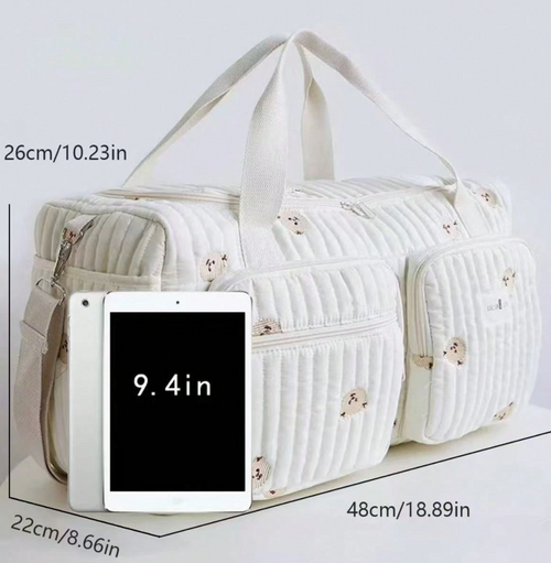 Bolso Pañalera Acolchada Osito 🧸
