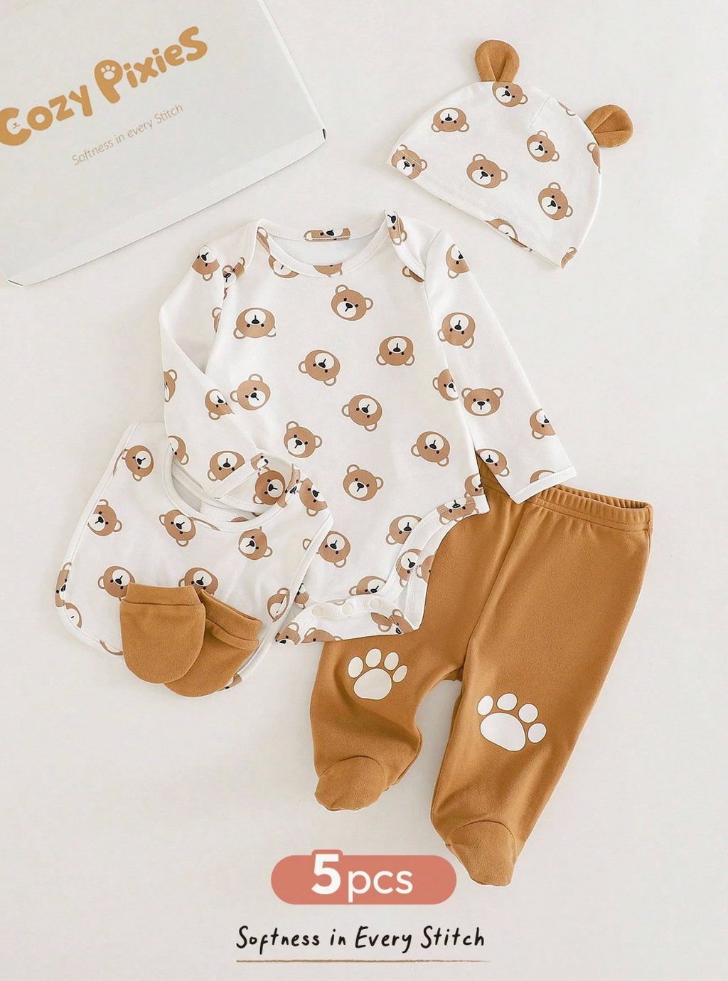 Set de 5 Piezas Little Bear Paws 🧸