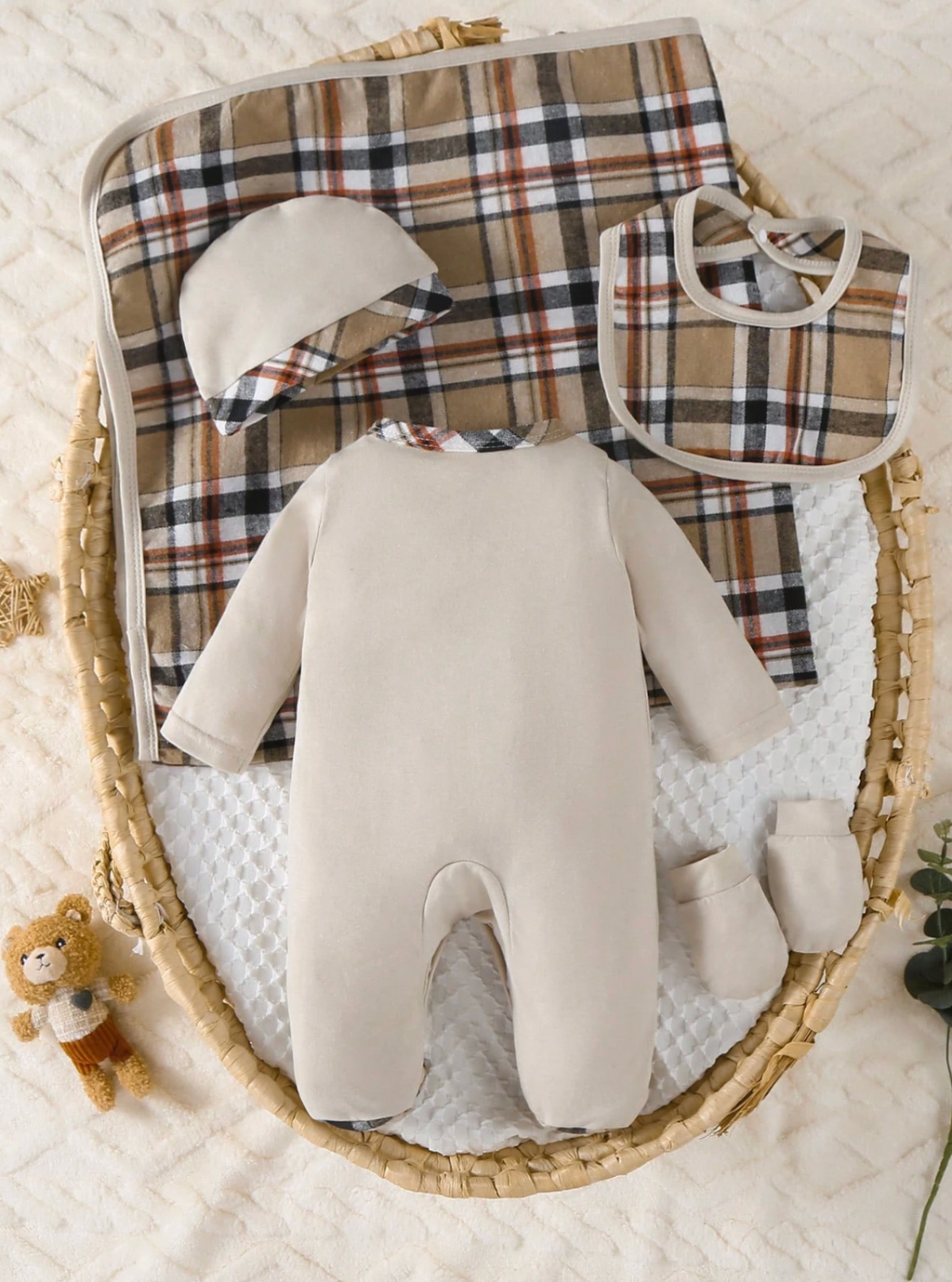 Set Recién Nacido 5 Piezas Osito Escocés 🧸