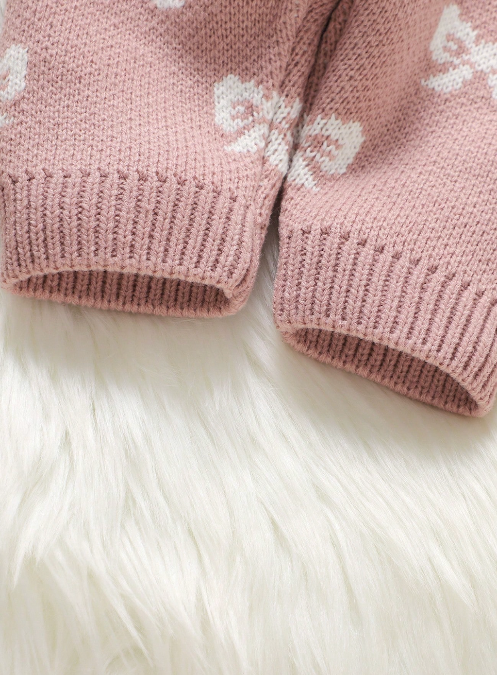 Conjunto Tejido Moñitos Rosa 🎀