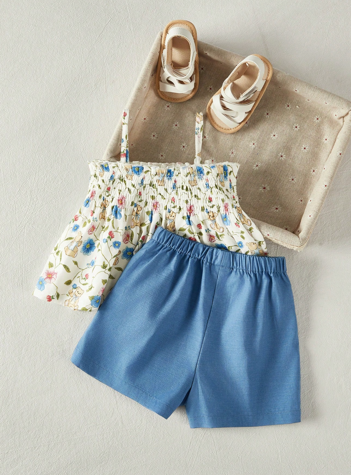 Conjunto Ositos y Flores Azules 🧸🌸