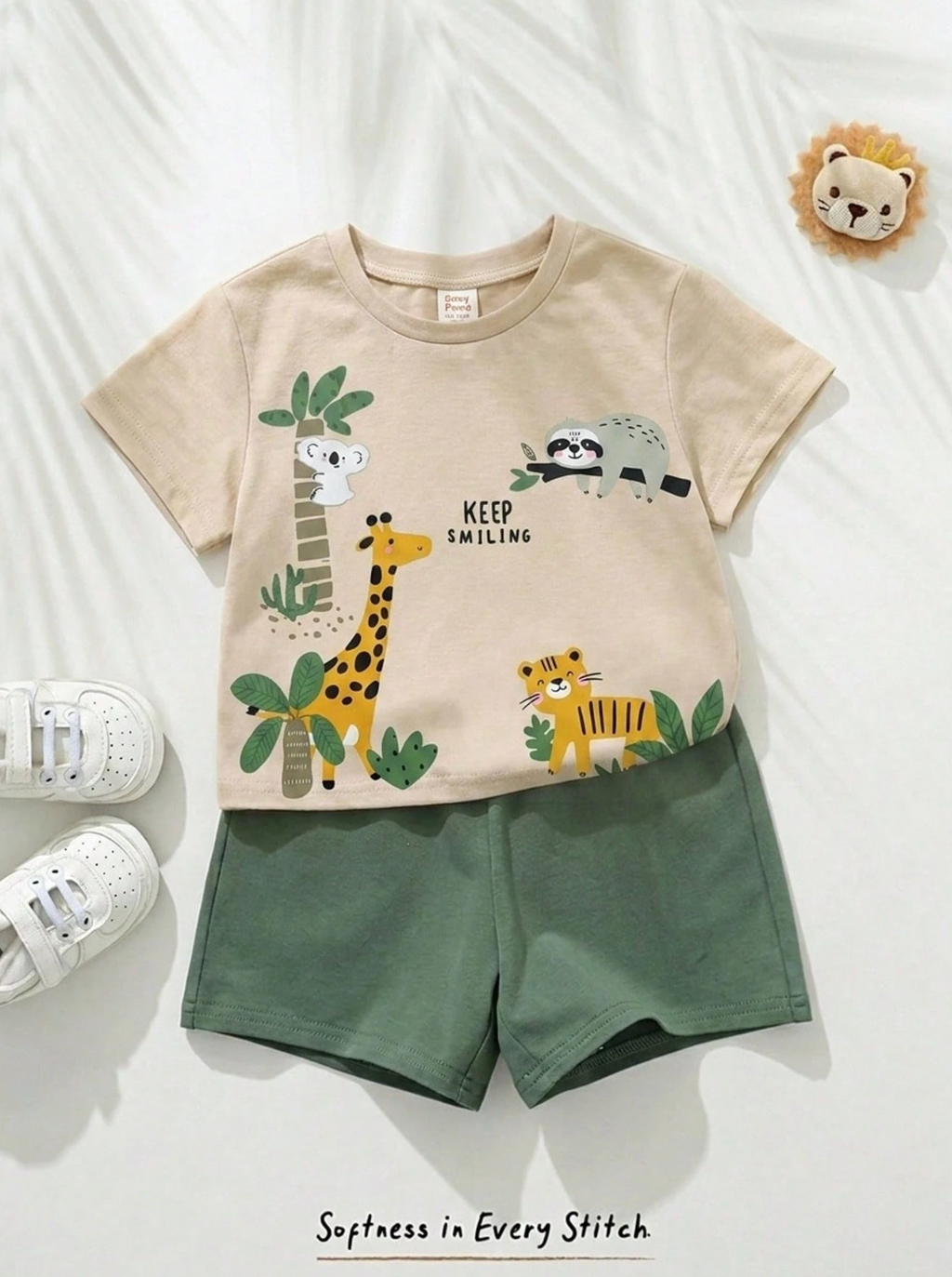 Conjunto Safari Keep Smiling 🦒🐯