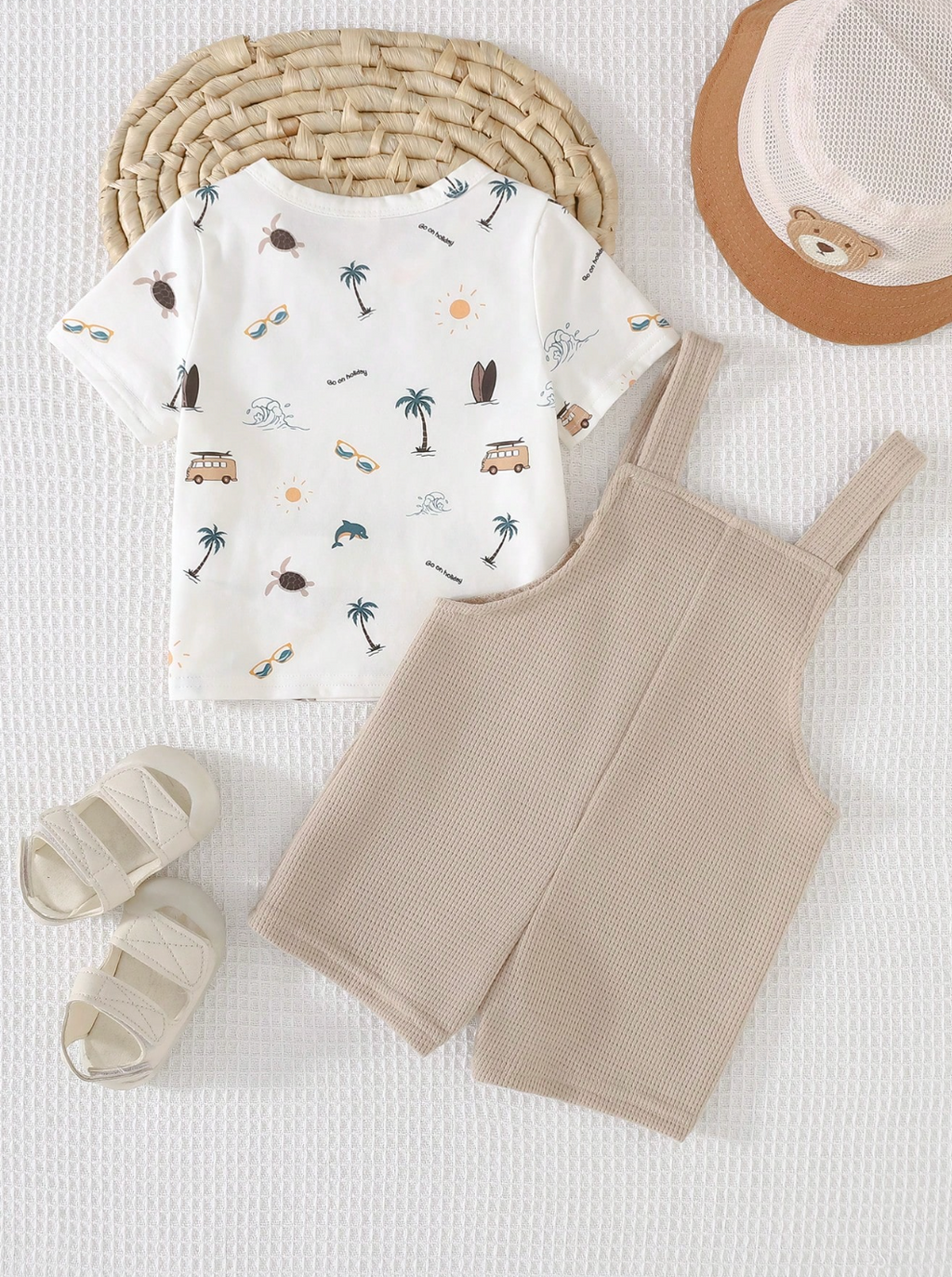 Set Overol Osito Playero 🐻🏖️