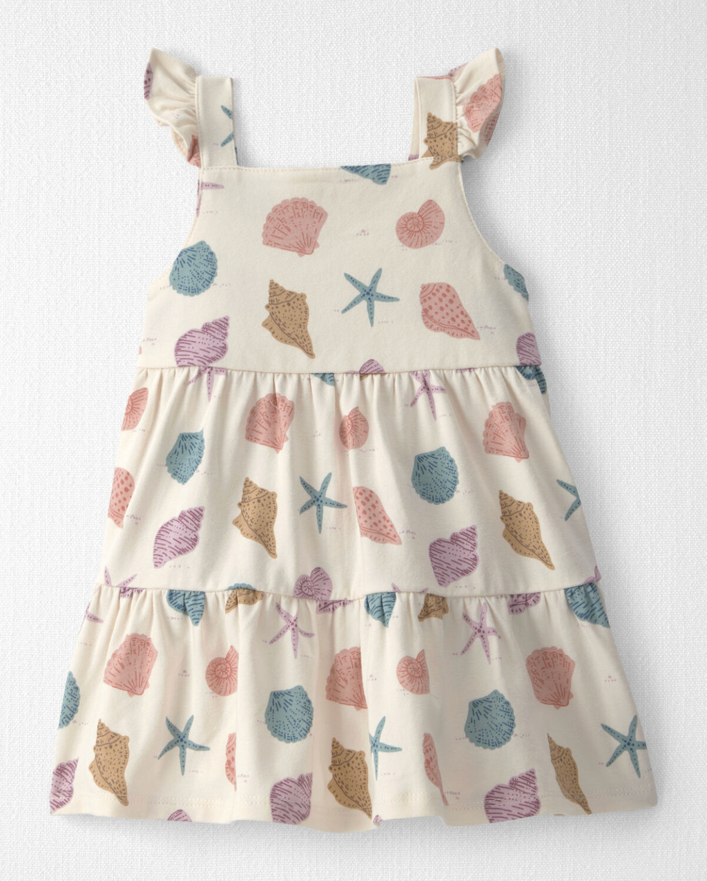 Vestido de algodón orgánico conchitas - Carter's 🐚🤍