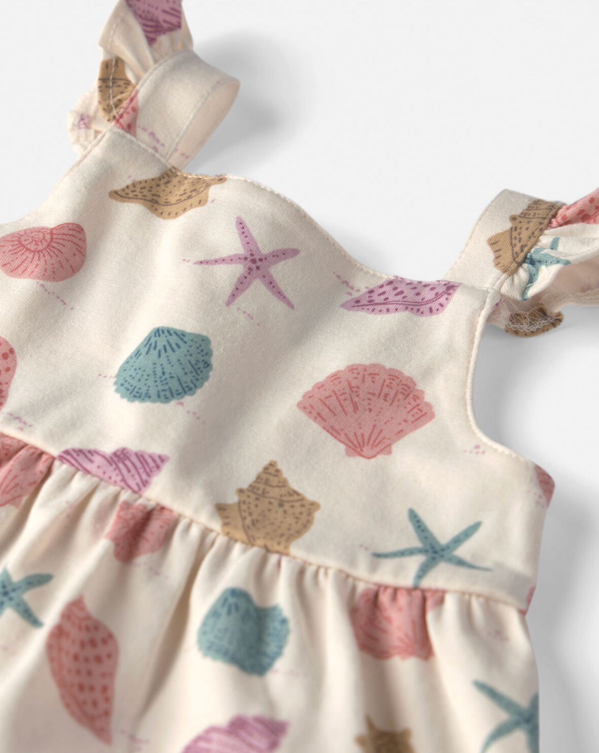Vestido de algodón orgánico conchitas - Carter's 🐚🤍