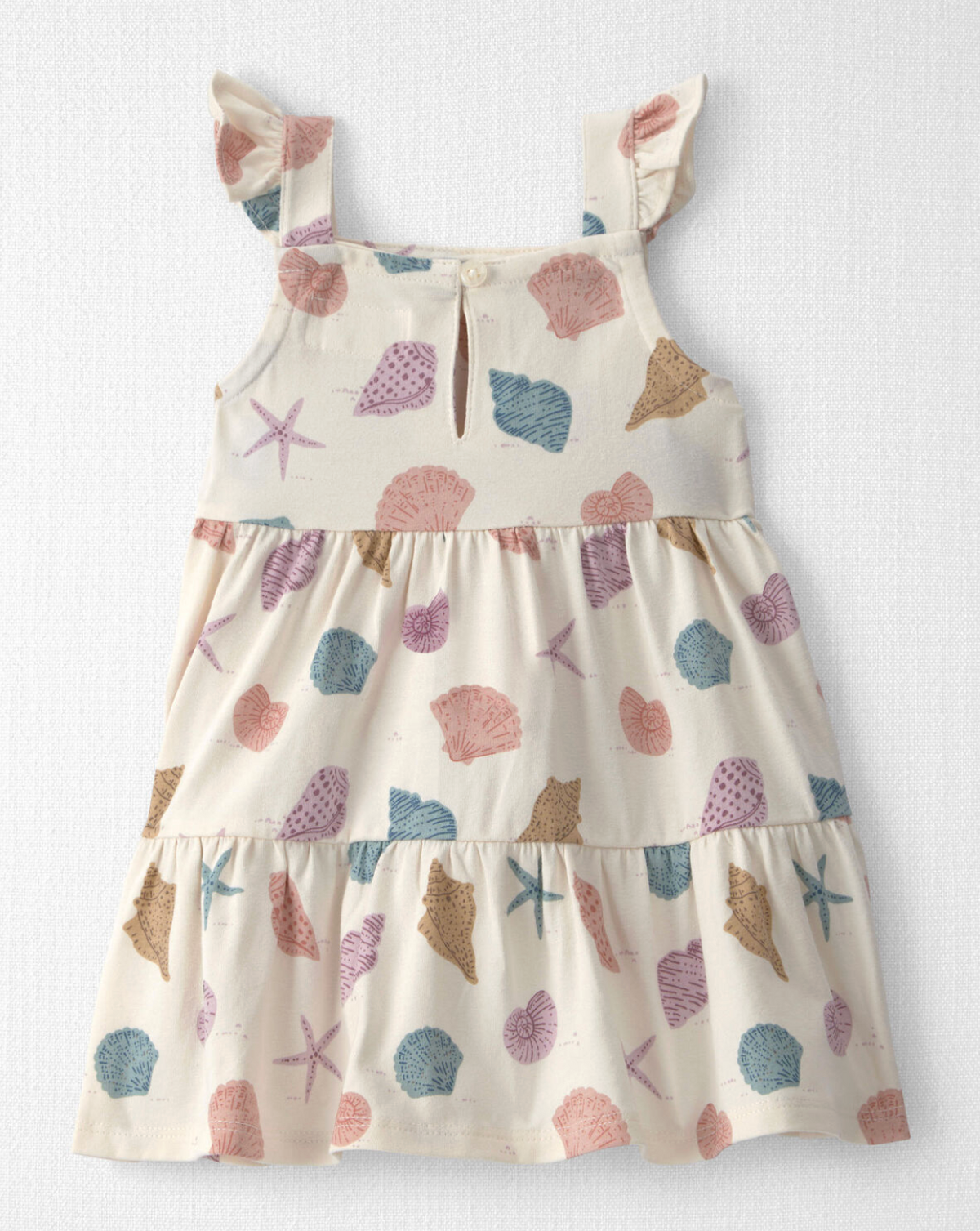 Vestido de algodón orgánico conchitas - Carter's 🐚🤍