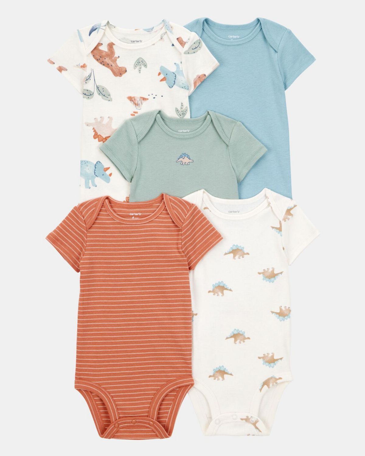 Set de 5 Rompers Carter's - Dinosaurios 🦖
