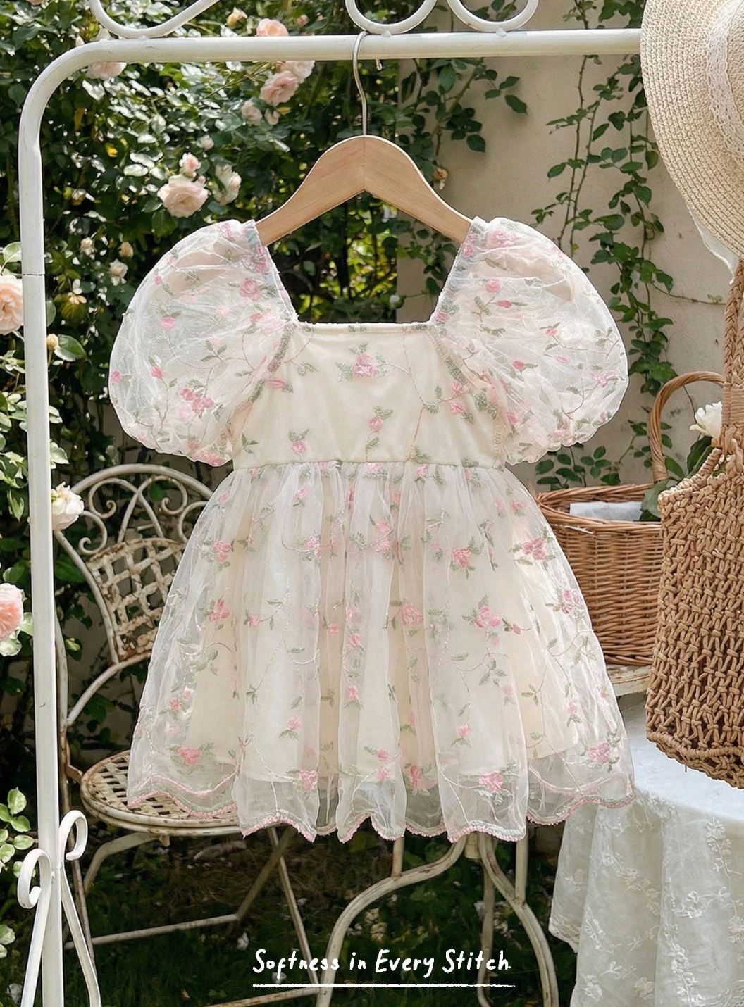 Vestido Rosas de Tul 🌸