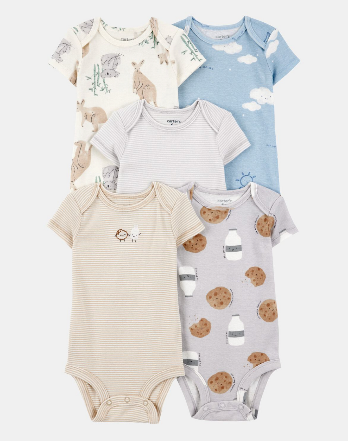 Set de 5 rompers Kangaroo Cookies Carter's 🍪