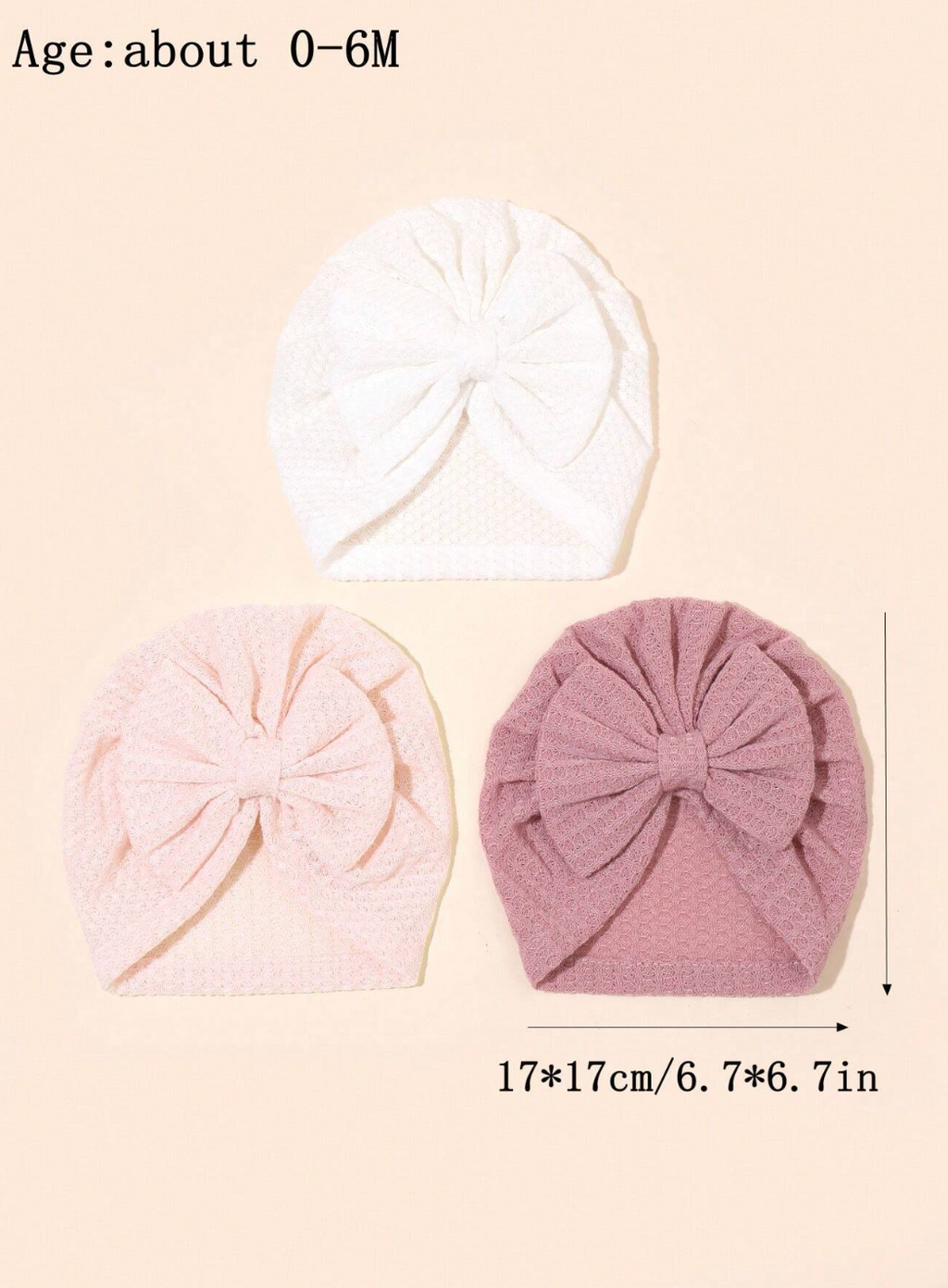 Set de Turbantes Bombón Recién Nacido 🎀