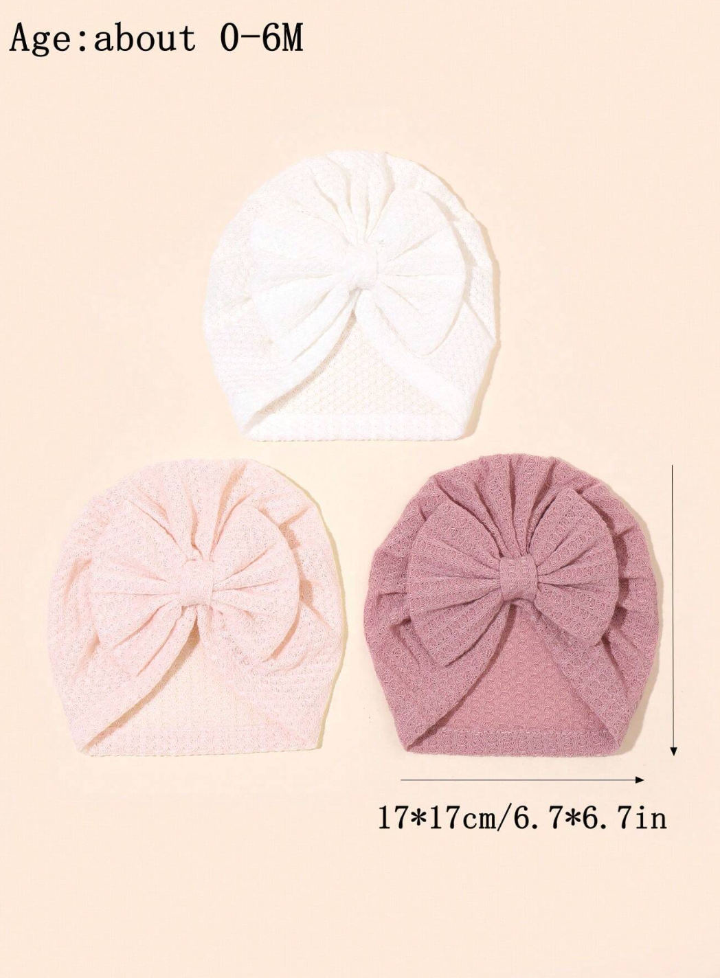Set de Turbantes Bombón Recién Nacido 🎀