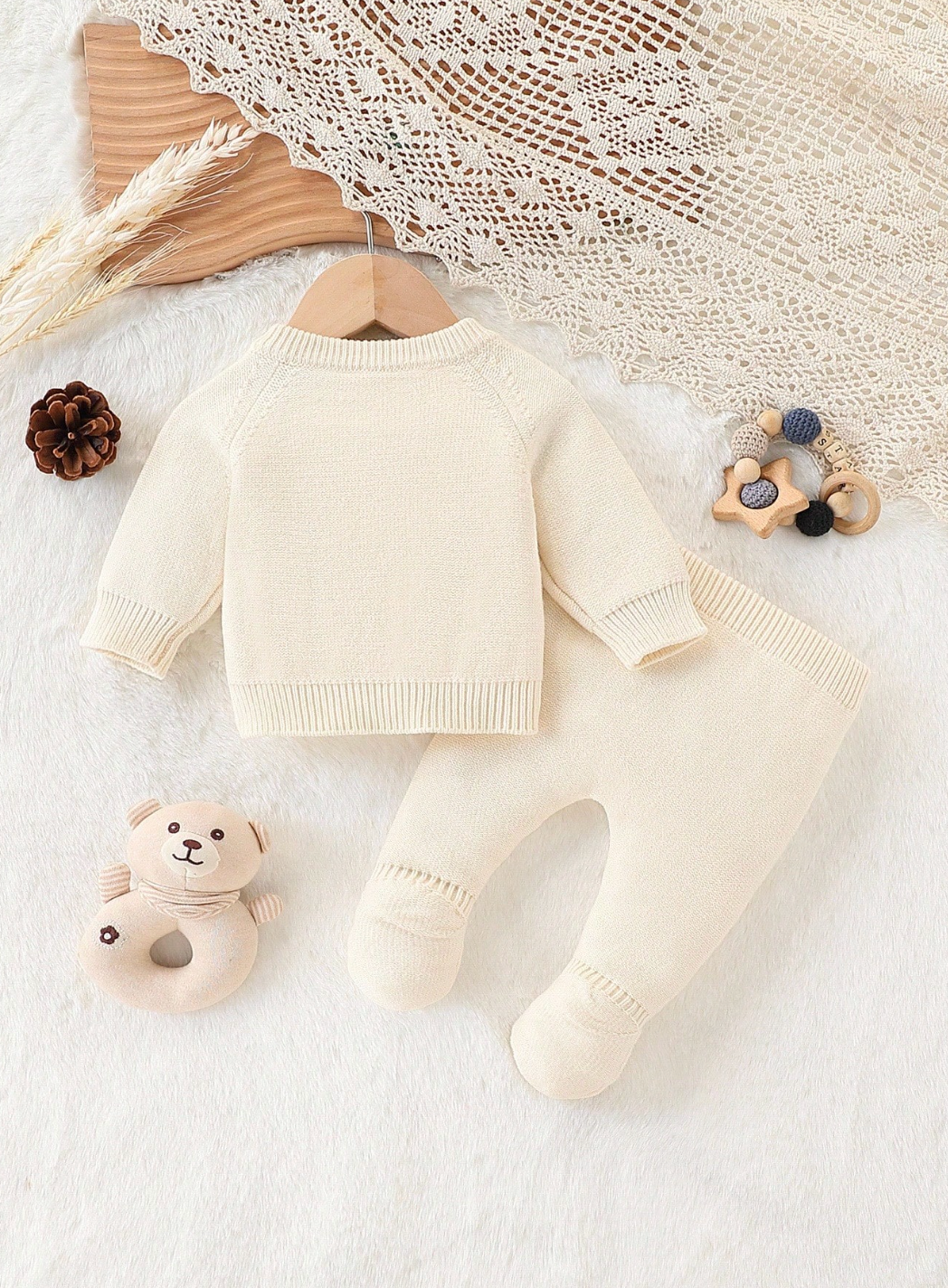 Conjunto Recien Nacido Marfil 🦌