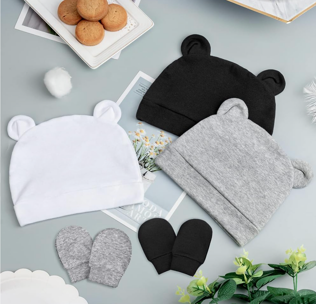Set de 2 piezas Gorrito Osito Recién Nacido 🐻