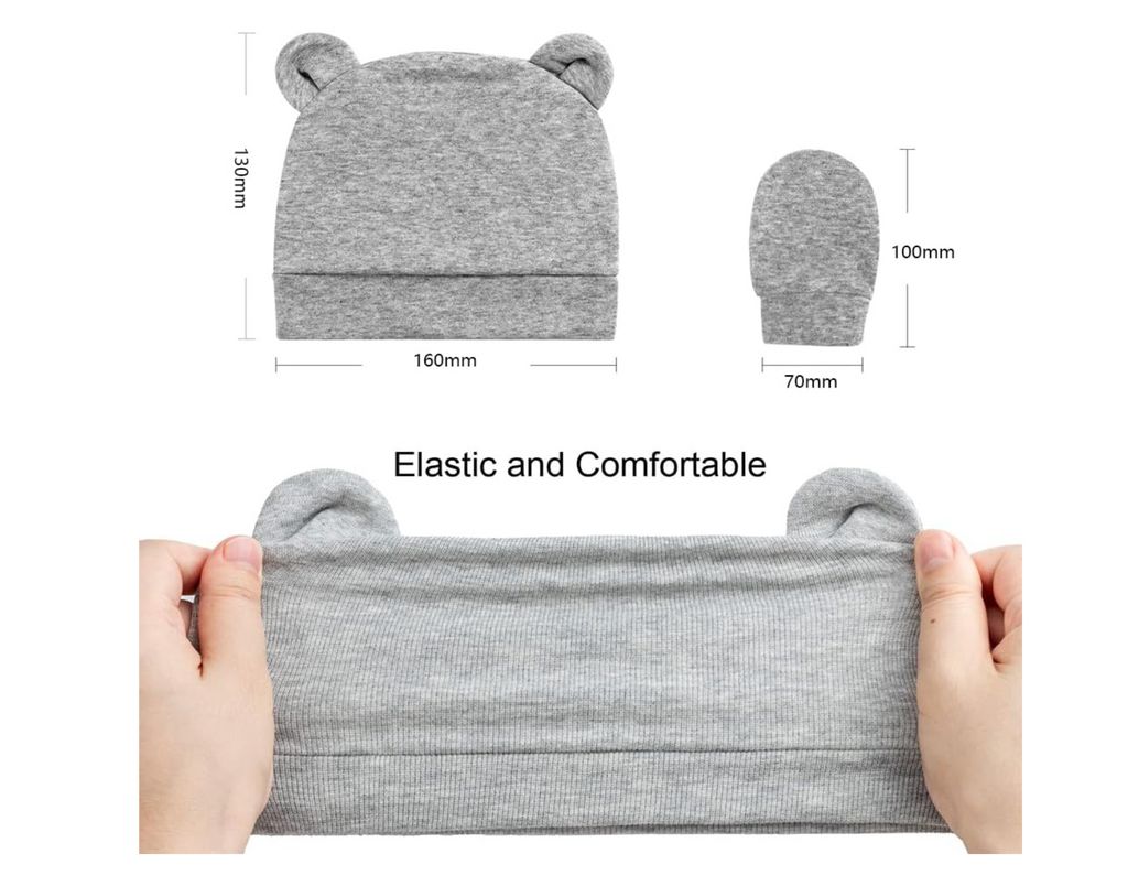 Set de 2 piezas Gorrito Osito Recién Nacido 🐻