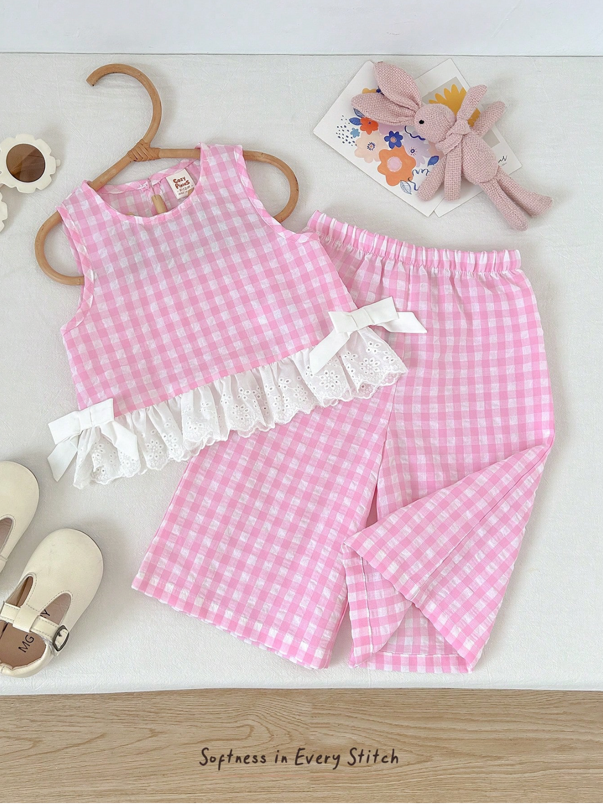 Conjunto Rosa Vichy🌸