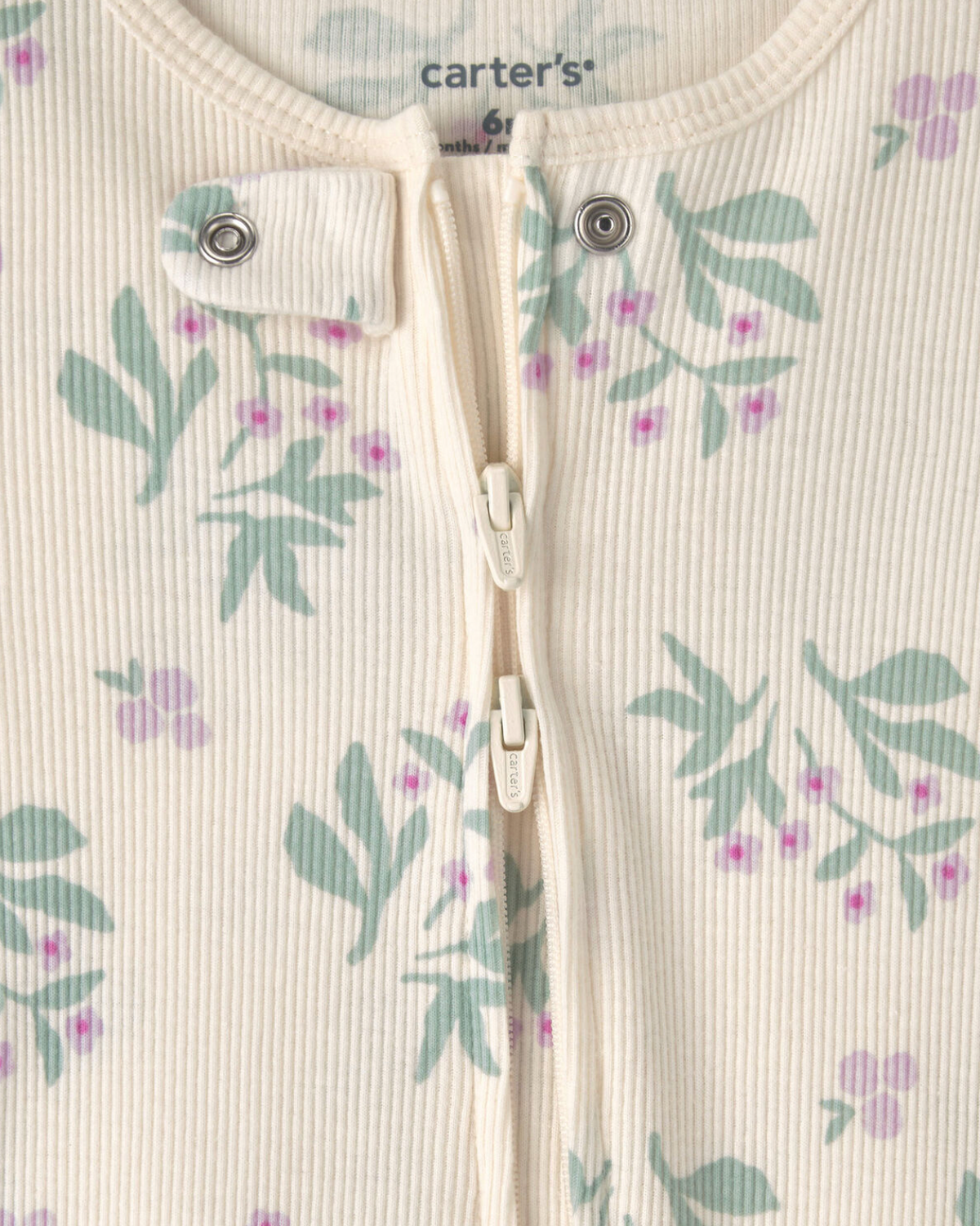 Enterizo  Floral Cotton Zip Carter's🌸