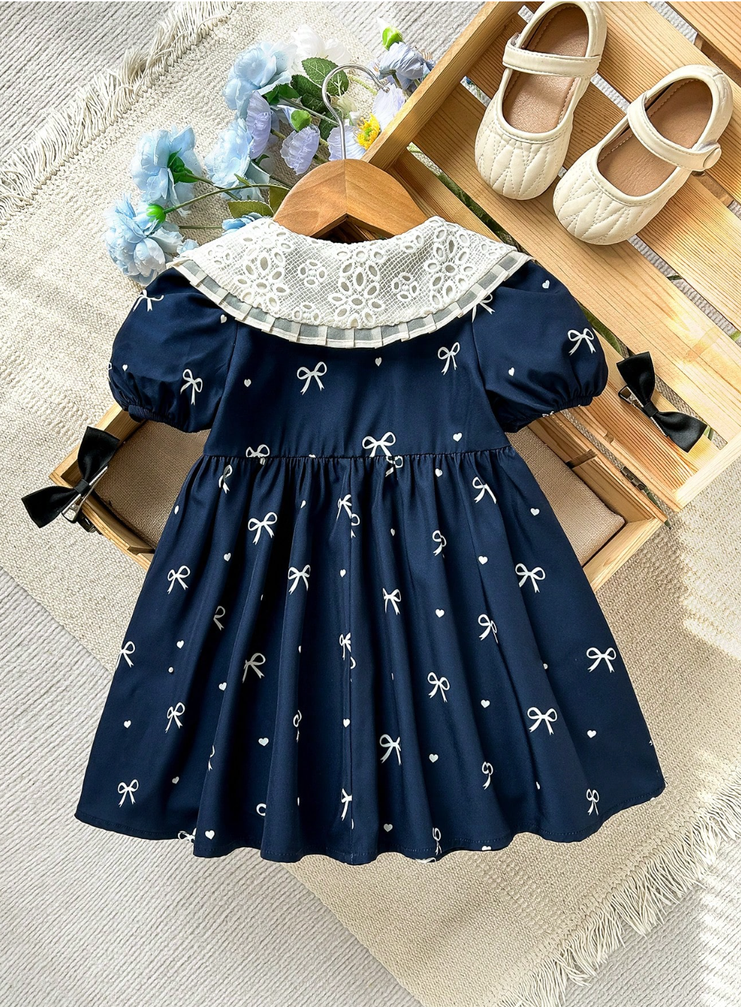 Vestido Lazos Marino 🦋