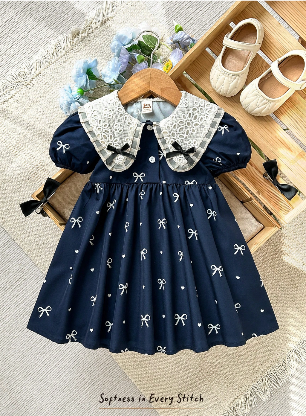 Vestido Lazos Marino 🦋