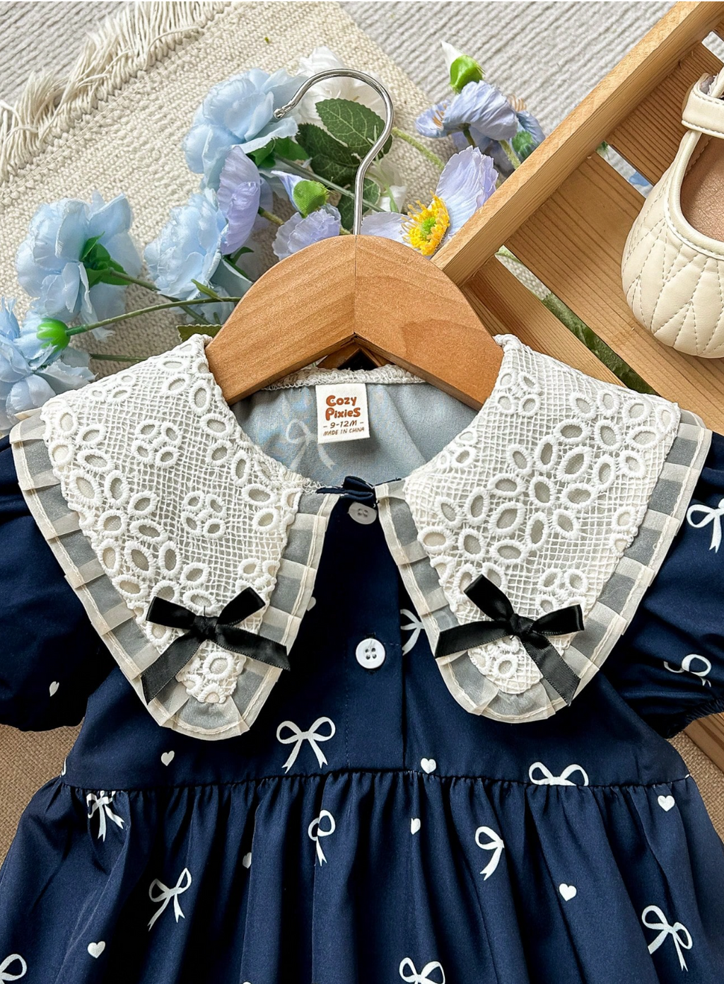 Vestido Lazos Marino 🦋