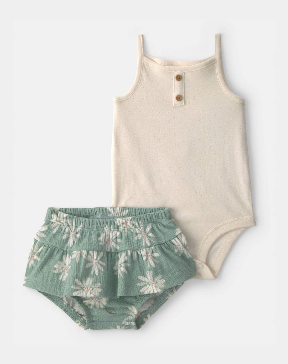 Set de 2 piezas Floral Green Carter's