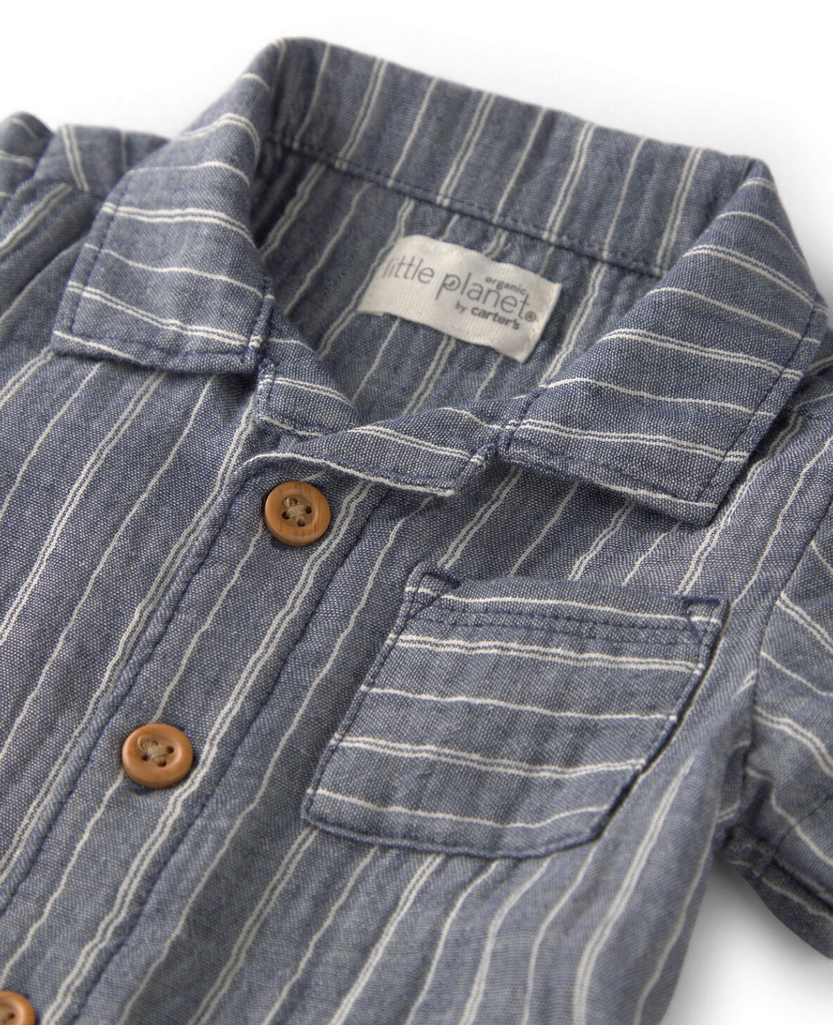 Romper de rayitas algodón orgánico Carter's