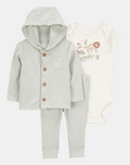Set de 3 piezas Animalitos selva Carter's