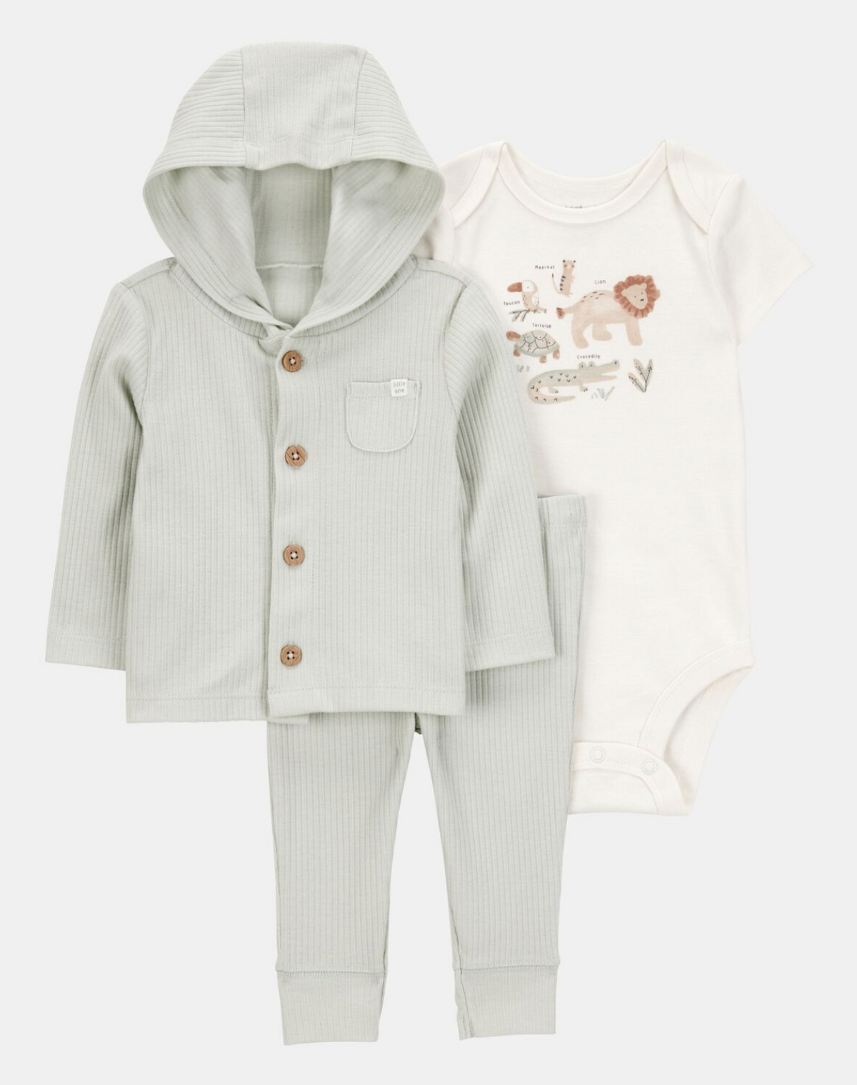 Set de 3 piezas Animalitos selva Carter's
