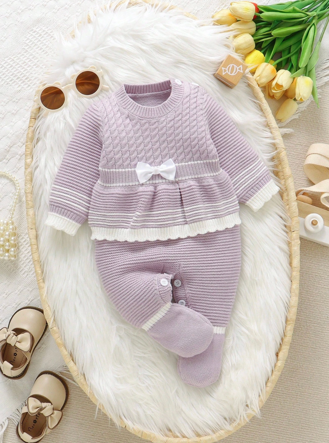 Enterizo Recién Nacida Lavanda 💜