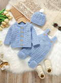Conjunto Emiliano Azul Tejido 🩵