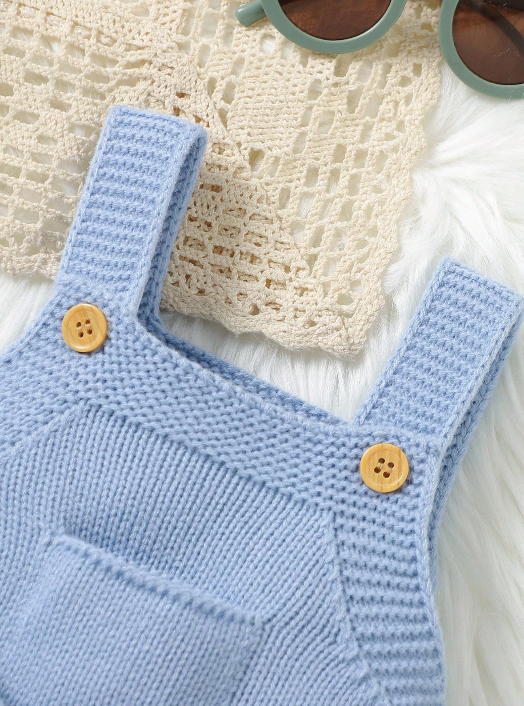 Conjunto Emiliano Azul Tejido 🩵