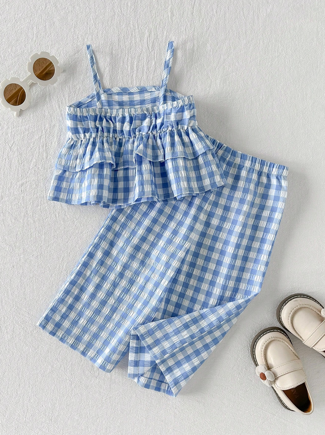Conjunto Vichy Azul 🩵