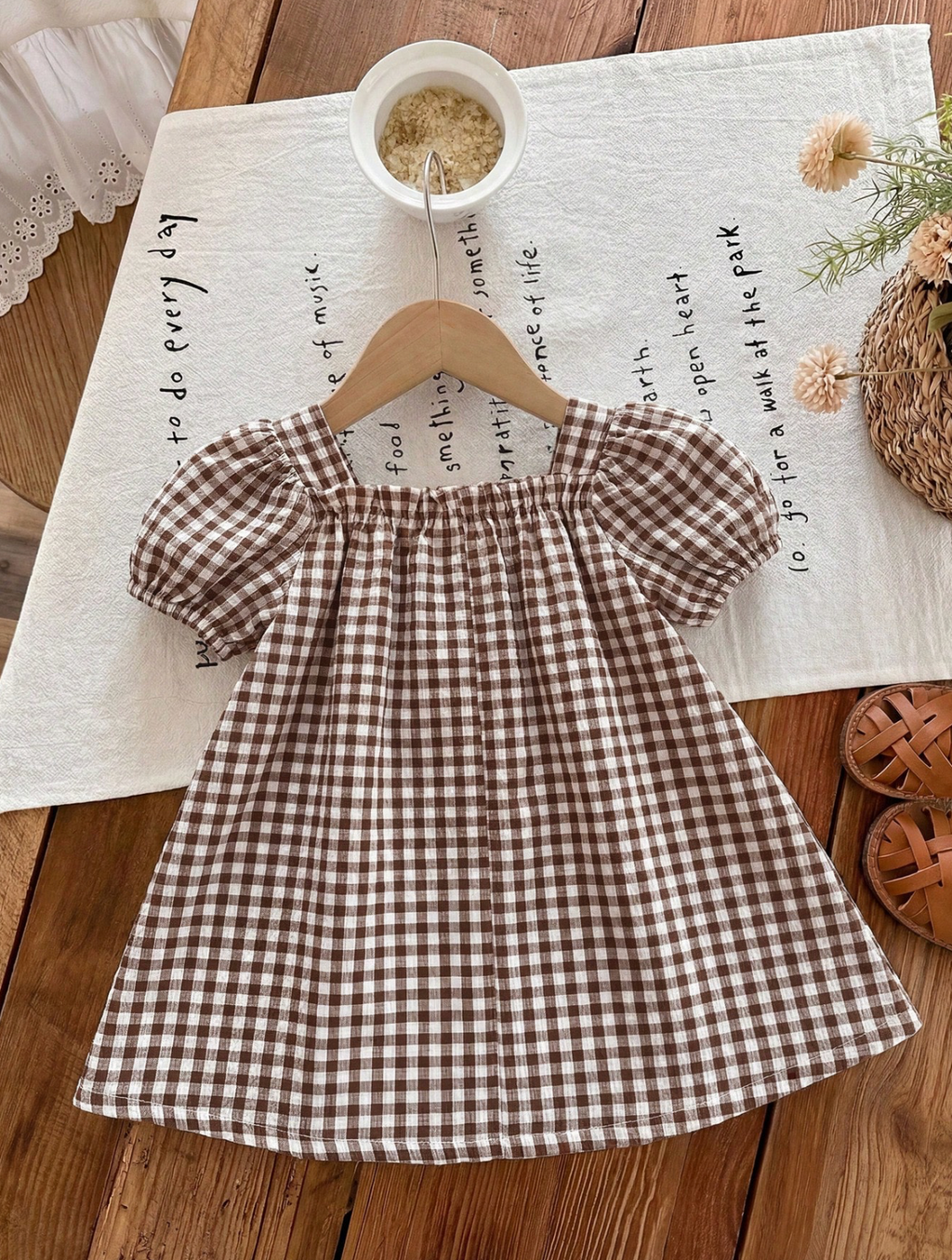 Vestido Vichy Brown